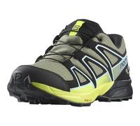 SALOMON Scarpa SPEEDCROSS CSWP JR - EU 31.0 - DEEP LICHEN GREEN-BLACK-SAFETY YELL