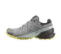 Salomon Speedcross Gore-Tex Scarpe Impermeabili da Trail Running da Donna, Protezione dalle intemperie, Grip aggressivo, Calzata precisa, Sharkskin/Clearly Aqua/Sunny Lime, 40 EU