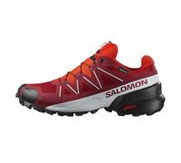 Salomon Speedcross Gore-Tex Scarpe Impermeabili da Trail Running da Uomo, Protezione dalle intemperie, Grip aggressivo, Calzata precisa, Red Dahlia/White/Black, 45 1/3 EU