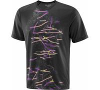 Salomon - T-shirt da corsa leggero e con asciugatura rapida - Shakeout Core SS Tee GFX M Deep Black per Uomo - Taglia L - Nero