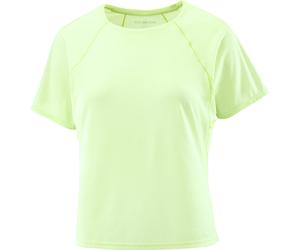 Salomon - T-shirt da corsa leggero e stretch senza maniche - Shakeout Air Cropped SS Tee W Butterfly per Donne - Taglia M - Verde