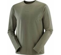 Salomon - T-shirt da escursionismo stretch a maniche lunghe - Trackline LS Tee M Grape Leaf per Uomo - Taglia M - Verde