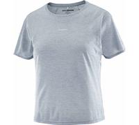 Salomon - T-shirt da running leggero e stretch - Shakeout Air Cropped SS Tee W Trade per Donne - Taglia M - Grigio