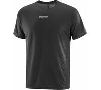 Salomon - T-shirt ultraleggera a maniche corte - Sense Aero SS Tee GFX M Deep Black/Black Beauty per Uomo in Pelle - Taglia L - Nero Nero L