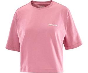 Salomon - T-shirt urbana in cotone biologico a maniche corte - Short SS Tee Relaxed W Dusky Orchid per Donne in Cotone - Taglia S - Bordeaux