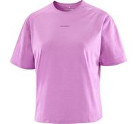 Salomon - T-shirt da escursionismo stretch in 4 direzioni - Trackline SS Tee W Iris Orchid per Donne - Taglia M - Viola