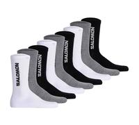 Salomon Unisex Calzini, 9er Pacco - Everyday Crew, Spugna, Stütz-zone, Logo