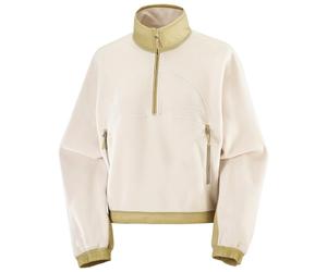 Salomon - Women's Chroma Fleece Crop Half Zip - Pullover in pile L beige/bianco