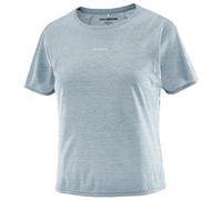 Salomon - T-shirt da running leggero e stretch - Shakeout Air Cropped SS Tee W Trade per Donne - Taglia S - Grigio