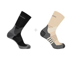 Salomon - X Ultra Access Crew 2-Pack - Calze da trekking EU 36-38 beige