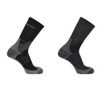 Salomon X Ultra Access Crew 2-Pack, calze da trekking, nero 47-50 Anthracite/Black