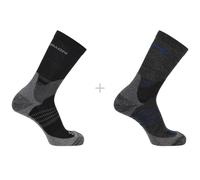 Salomon X Ultra Access Crew 2-Pack, calze da trekking, nero 47-50 Anthracite/Black