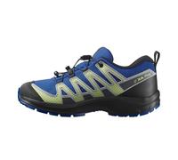 Salomon Xa Pro V8 Waterproof, Scarpe da Trekking Unisex - Bambini e ragazzi, Nautical Blue Black Sharp Green, 37 EU