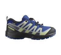 Salomon XA Pro V8 WP J - scarpe trail running - bambino 37 EU Blue/Green junior Ortholite,Recycled Materials,Pfc-Free