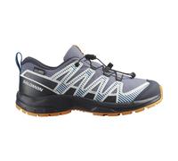 Salomon XA Pro V8 WP J - scarpe trail running - bambino Grey/Blue/Orange 34 EU