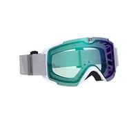 SALOMON XVIEW Photo, Maschera da Sci Unisex Adulto, Bianco/AW Blue, Taglia Unica