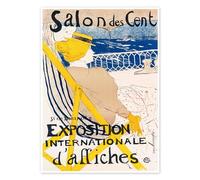 Salon des Cent Poster di Henri de Toulouse-Lautrec 30 x 40 cm Quadri Decorazione per pareti
