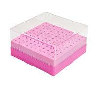Salon Nails Art Accessori Organizzati 100 Fori Pratico Scomparto Scatola di Immagazzinaggio Per Punte E Strumenti Coperchio Trasparente Nail Bit Organizer