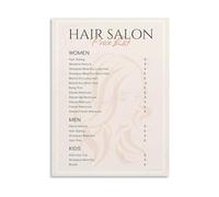 Salon Price List Menu Board Poster Canvas Wall Art for Beauty Nail Studio Home Decor(Unframed,12x18inch(30x45cm))