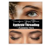Salon Procedure Poster Eyebrow Threading and Eyelash Aftercare Guide Canvas Wall Art(Unframed,08x12inch(20x30cm))