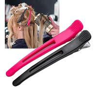 Salon Professional Hair Clips 12 Pack Styling Sectioning Silicone Band, Non-Slip No-Trace Thick Thin Hair