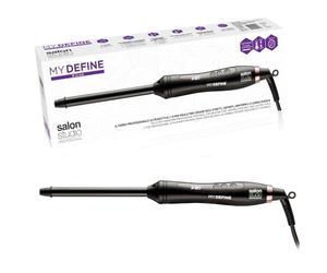 Salon Studio Professional, My Define Ferro Arricciacapelli Professionale da 13 mm per Ricci Stretti e Definiti, Struttura in Ceramica e Tormalina per Capelli Morbidi e Luminosi, Display LCD