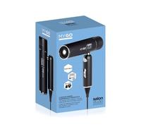 Salon Studio Professional, MyGo Phon da Viaggio Pieghevole con Diffusore e Concentratore per Capelli Ordinati anche in Vacanza, 2 Livelli di Temperatura e Velocità, 1400 W, Filtro Rimovibile
