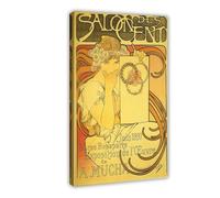 Salone dei cento di Alphonse Mucha poster da parete su tela decorazione camera da letto ufficio camera da letto cucina decorazione cornice regalo 61 x 91,4 cm