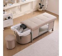 Salone di lavaggio dei capelli, trattamento della testa, spa, ciclo dell'acqua senza macchina, shampoo, letto