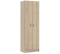 Kit armadio 2 ante multiuso 5 ripiani 59x37x180 rovere canad.