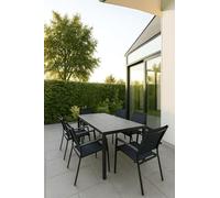Salone Negozio Online Set da giardino modello CASSIS, tavolo allungabile con 6 sedie, set da pranzo ideale per esterni e interni