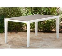 Keter tavolo harmony 160x90xh74 cm bianco tortora
