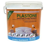 Salone Negozio Online Vernice IDROPITTURA Lavabile Traspirante PLASTONE da LT.2,5 Bianco Opaco per Interni