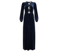 Saloni - Abito lungo Camille con decorazioni a forma di sole- luna e stelle - - Dresses - Donna - Blu - L