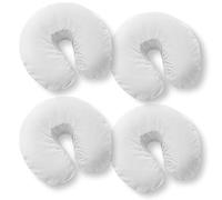 Saloniture Confezione da 4 coperture per lettino da massaggio in microfibra di alta qualità, ultra morbide, per lettino da massaggio, colore: bianco