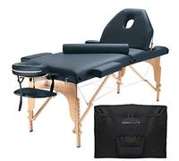 Saloniture Lettino da massaggio portatile professionale con schienale - Blu
