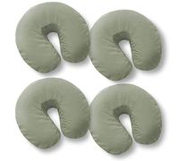 Saloniture - Set di 4 copriculla in microfibra di alta qualità, ultra morbida, per lettino da massaggio, colore: verde salvia