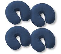 Saloniture - Set di 4 copriculla in microfibra di alta qualità, ultra morbida, per lettino da massaggio, colore: blu navy