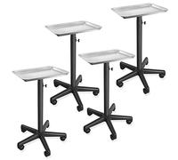 Saloniture Set di 4 vassoi in alluminio per strumenti da salone, base in metallo resistente