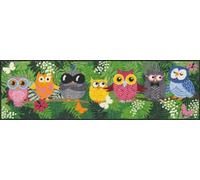 Salonloewe - Zerbino con gufi della giungla 030 x 100 cm