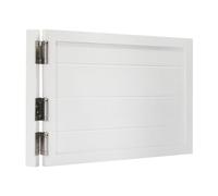 Saloon, porta basculante in legno massiccio, porte basculanti a 180°, con chiusura automatica, da cucina, privacy, per pareti divisorie da bancone, terrazza, ingresso in giardino (bianco, 90 x 60 cm)