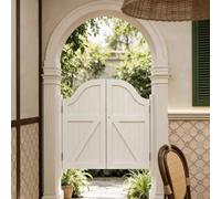 Saloon Swinging Doors, Solid Wood Cafe Doors with Hinges, Double Swing Door | Wooden Half door, 28"-59" wide, Entrance Partition, Interior Door for Hallway Kitchen Bar Pub(Bianco,W44"x H39”)