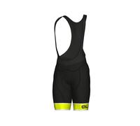 SALOPETTE ALE SELLA BIBSHORTS GRAPHICS PRR NERO-GIALLO FLUO 2XL - ALE_SELLABIB_Y