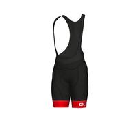 SALOPETTE ALE SELLA BIBSHORTS GRAPHICS PRR NERO-ROSSO 2XL - ALE_SELLABIB_R_2XL