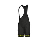 Pantaloncini Alé Strada da uomo nero/giallo fluo (XXL)