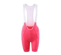 Salopette Ciclismo Pantaloncini con bretelle da ciclismo da donna Pantaloncini da bici da donna neri rosa tinta unita Pantaloncini stretti da ciclismo con giro lungo con tasche laterali ( Color : PINK