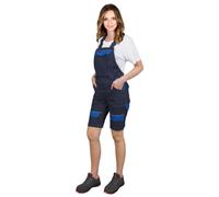 Salopette Corta Protettiva da Donna CORTON, 100% Cotone, Grammatura 260 g/m², Tasche Multifunzione, Elementi Riflettenti, Colore: blu navy-blu, Taglia 38