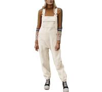 Salopette da donna, casual, in pile, calda, beige., M (m)
