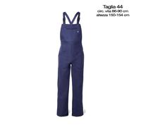SALOPETTE DA LAVORO UOMO IN COTONE BLU PANTALONI CON PETTORINA TUTA MECCANICO