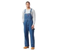 Salopette Da Uomo Dickies Grande Con Bavaglino Multi Tasca In Denim Stonewashed